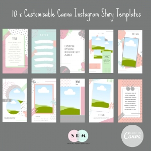 10 Pastel Instagram Story Templates