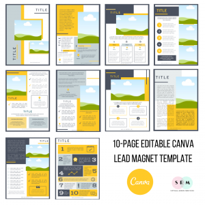 10-Page Grey/Mustard Lead Magnet Template