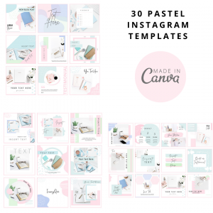 30 Pastel Instagram Post Templates