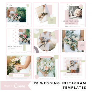 20 Wedding Themed Instagram Templates