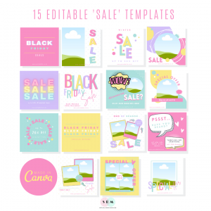 15 'Candy' Editable Instagram Sales Templates