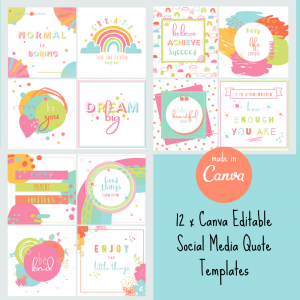 12 Bright Social Media Quote Templates