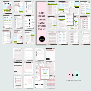 35-Page Pink/Grey Workbook Template